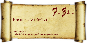 Fauszt Zsófia névjegykártya