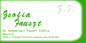 zsofia fauszt business card