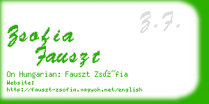 zsofia fauszt business card